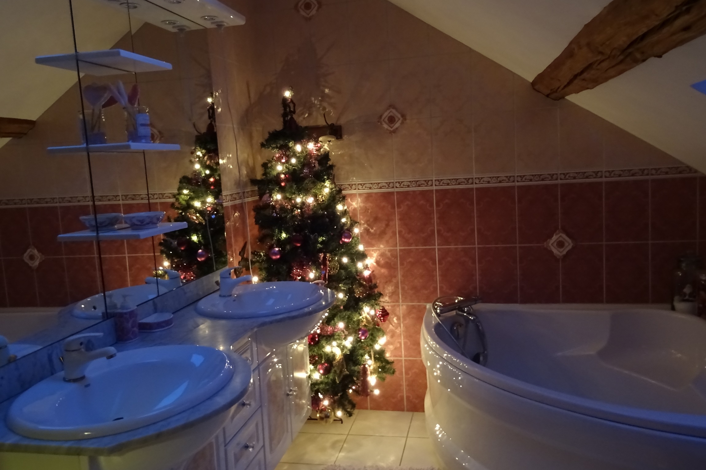 salle de bain à Noël